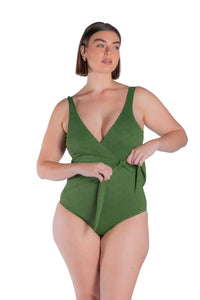 Waist Tie One Piece - Acapulco Fresh