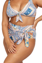 Load image into Gallery viewer, La Rambla Sapphire , Hayes High Waist Swim Pant, Plus Size Swimwear, Curvy Swimwear, Artesands Swimwear, Womens Swimwear.