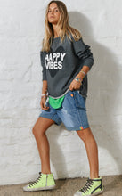 Load image into Gallery viewer, Happy Vibes Sweat - Black