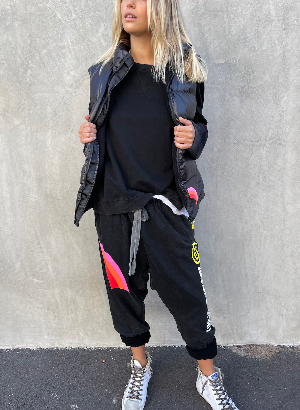 Black Sport 8 Puffer Vest