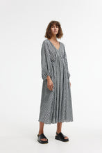 Load image into Gallery viewer, Bowie Dress Black And Ivory Gingham