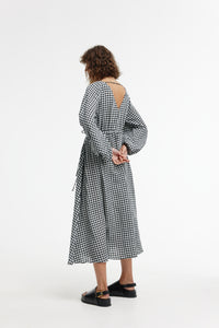 Bowie Dress Black And Ivory Gingham