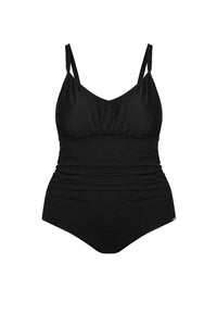 Honey Comb Underwire One Piece DD/E Black