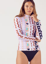 Load image into Gallery viewer, Carrie High Neck Swim Top Geometrica