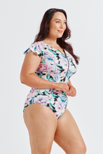 Load image into Gallery viewer, Frill Sleeve One Piece - Positano Black