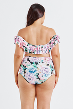 Load image into Gallery viewer, Double Frill Bikini Top - Positano Black