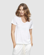 Load image into Gallery viewer, Cloth and Co Classic V Neck Tee | White | One Country Mouse Yamba