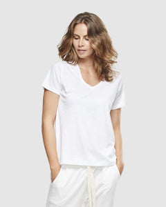 Cloth and Co Classic V Neck Tee | White | One Country Mouse Yamba