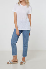 Load image into Gallery viewer, EC Linen Crew Neck Tee | White