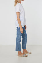 Load image into Gallery viewer, EC Linen Crew Neck Tee | White