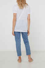 Load image into Gallery viewer, EC Linen Crew Neck Tee | White
