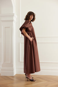 Elle Puff Sleeve Maxi - Chocolate