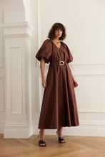 Load image into Gallery viewer, Elle Puff Sleeve Maxi - Chocolate