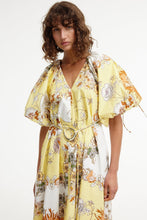 Load image into Gallery viewer, Elle Puff Sleeve Maxi Postcard Floral