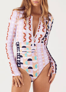 Emma Long Sleeve One Piece Geometrica
