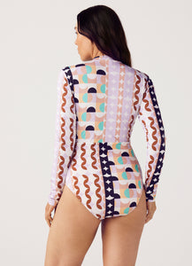 Emma Long Sleeve One Piece Geometrica