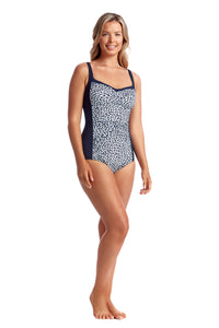 Ruched Panelled One Piece | Snow Leaf