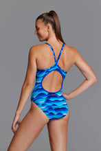 Load image into Gallery viewer, Funkita Ladies Eco Diamond Back One Piece - Storm Buoy
