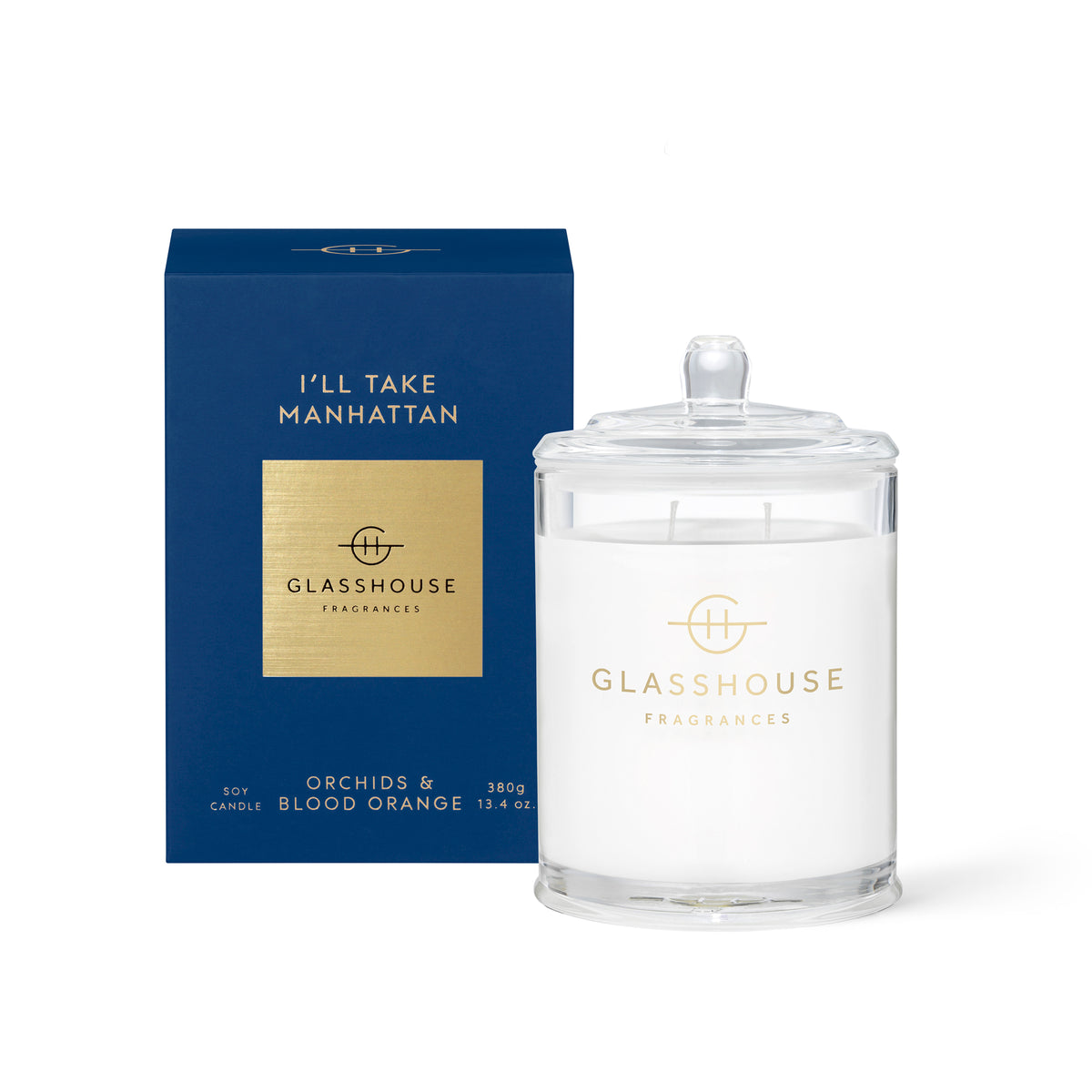 Glasshouse Candle 380g Soy Candle i'll take manhattan
