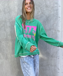 73 Peachy Fleece Sweat - Green