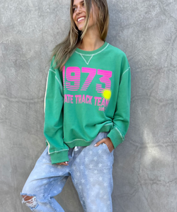 73 Peachy Fleece Sweat - Green