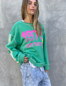 73 Peachy Fleece Sweat - Green