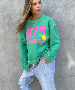 73 Peachy Fleece Sweat - Green