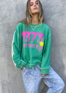 73 Peachy Fleece Sweat - Green