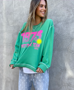 73 Peachy Fleece Sweat - Green