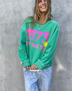 73 Peachy Fleece Sweat - Green