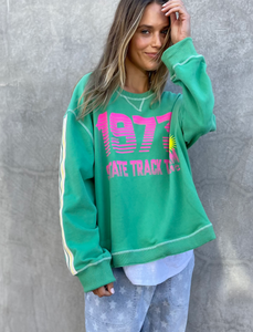 73 Peachy Fleece Sweat - Green