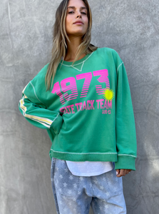 73 Peachy Fleece Sweat - Green