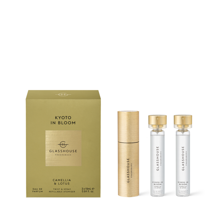 Kyoto in Bloom | Twist & Spray Refillable Atomiser | Camellia & Lotus