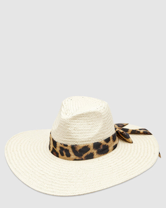 Morocco Ivory Leopard Hat