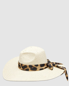 Morocco Ivory Leopard Hat