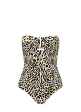 Load image into Gallery viewer, Prowess Bandeau One Piece  Jets Australia. Jets Swimwear. Womens Swimwear store. Swimwear boutique. leopard print swimwear