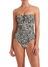 Load image into Gallery viewer, Prowess Bandeau One Piece  Jets Australia. Jets Swimwear. Womens Swimwear store. Swimwear boutique. leopard print swimwear