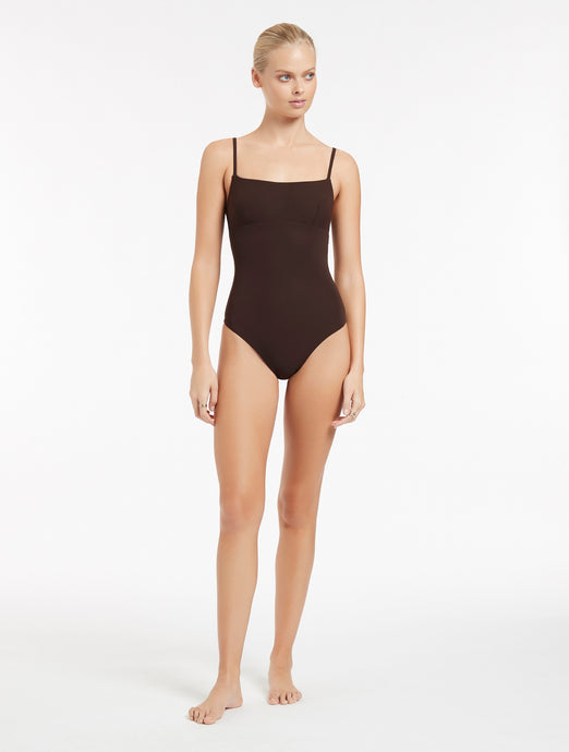 Jetset Tank One Piece - Chocolate