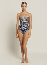 Load image into Gallery viewer, Jets Australia Swimwear, Australian Swimwear, Resortwear, Swim, Yamba Swim, Swimming Yamba, EDEN ROC BANDEAU ONE PIECE | DEEP NAVY/WHITE