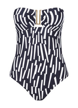 Load image into Gallery viewer, Jets Australia Swimwear, Australian Swimwear, Resortwear, Swim, Yamba Swim, Swimming Yamba, EDEN ROC BANDEAU ONE PIECE | DEEP NAVY/WHITE