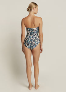 ISOLA BELLA BANDEAU 1PCE | AQUA/WHITE