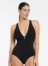 Load image into Gallery viewer, Jetset E_F clean plunge one piece - Black