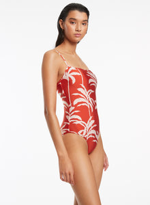 Palme minimal tank one piece - Cherry