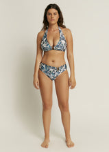 Load image into Gallery viewer, ISOLA BELLA D_DD HALTER TOP | AQUA/WHITE
