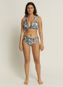 ISOLA BELLA D_DD HALTER TOP | AQUA/WHITE