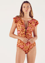 Load image into Gallery viewer, Janie Ruffle Sleeve One Piece Peonia