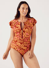 Load image into Gallery viewer, Janie Ruffle Sleeve One Piece Peonia