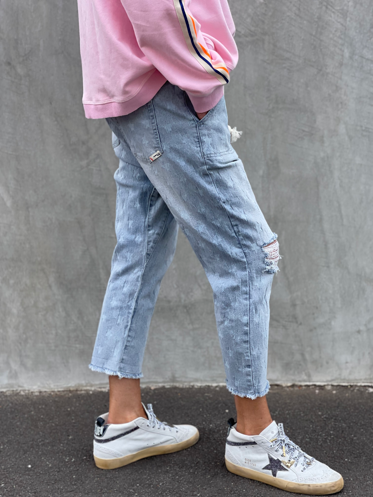 Faded Star Cropped Jean