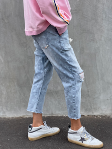 Faded Star Cropped Jean