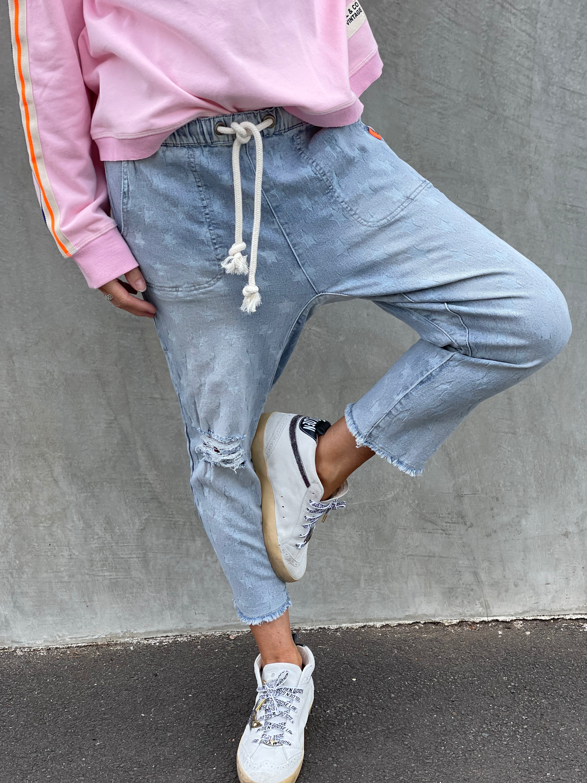 Faded Star Cropped Jean